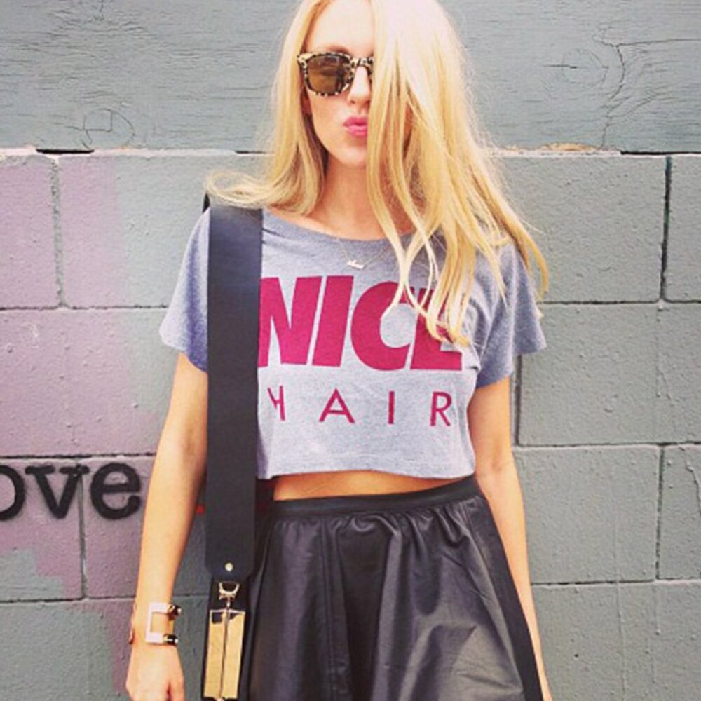 Alex & Chloe Nice Hair Crop Top